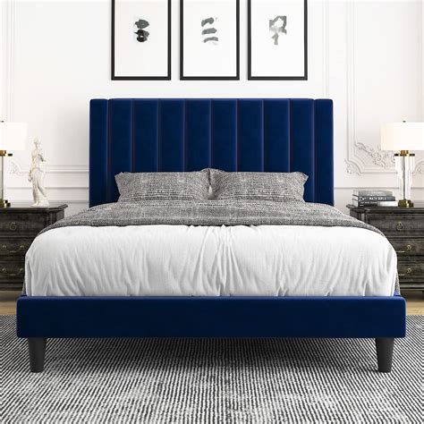 Buy Allewie Queen Platform Bed Framevelvet Upholstered Bed Frame With