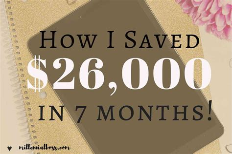 How To Save 26000 In 7 Months