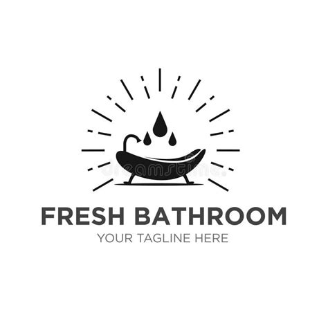 Fresh Bathroom Logo Designs Modern Service And Simple Stock Vector