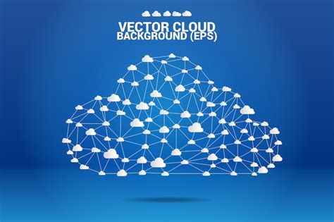 Premium Vector Cloud Computing Network Concept Polygon Dot Connected Line