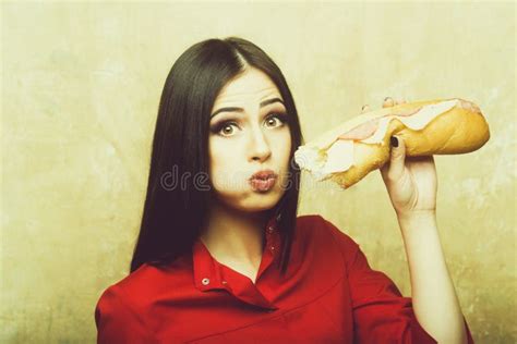 Woman Eats A Burger Food Food Porn Teen Girls Enjoying Delicious