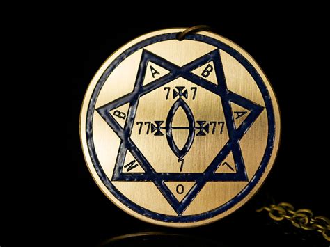 Seal Of Babalon Pendant Brass Occult Star Of Babalon Etsy