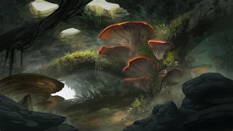 Artstation The Mushroom Cave