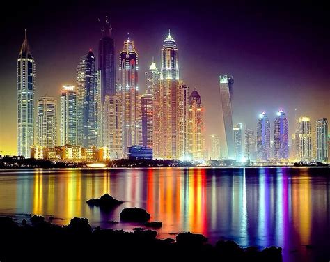 Dubai At Night Places Pinterest