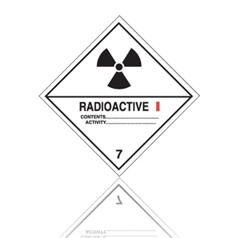 Class 7 Radioactive I Dangerous Goods Labels