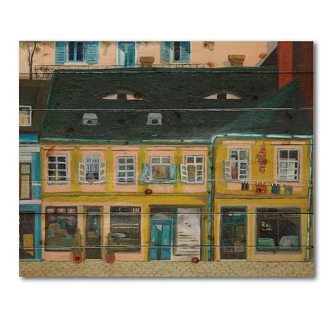 Designart Yellow Facade Of Houses In Street In Paris French Country