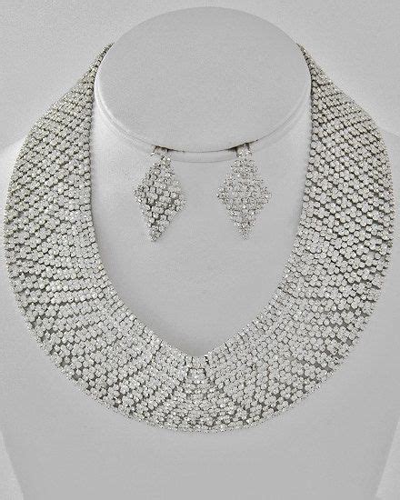Large Rhinestone Bridal Bib Necklace And By Designershindigs 11100