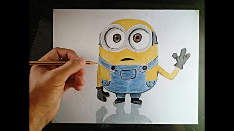 Cómo Dibujar Un Minion Con Lápices De Colores How To Draw A Minion