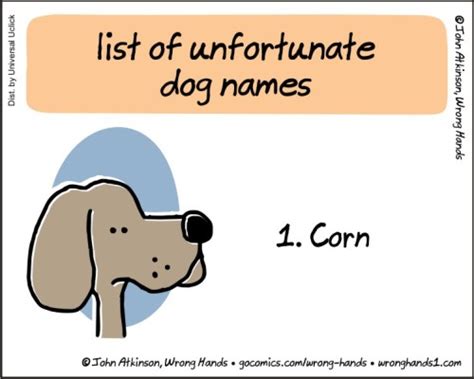 List Of Unfortunate Dog Names Wrong Hands