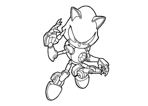 Metal Sonic Coloring Page Coloring Pages 🎨