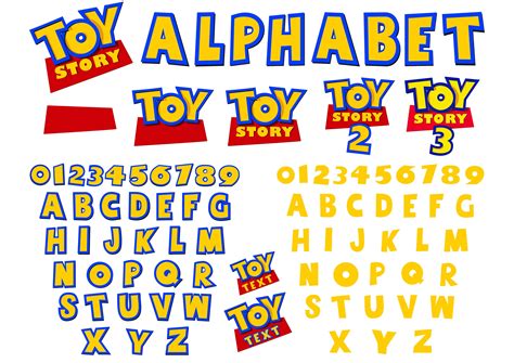 Toy Story Alphabet Svg Toy Story Svg Toy Story Font Svg Toy Etsy France