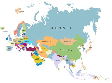 Large Map Of Eurasia