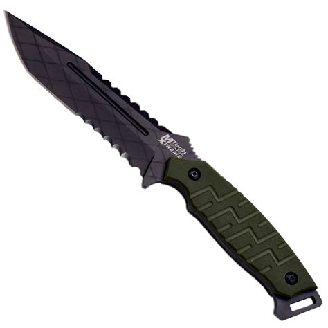 Mtech Usa Xtreme 11 Inch Grey Coated Fixed Blade Knife Valley Combat