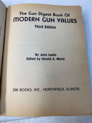 The Gun Digest Book Of Modern Gun Values By Jack Lewis 3rd Edition