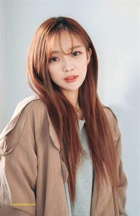 Elegant Cute Korean Girl With Beauty Longhair Asian Hair Korean Long Hair Korean Hairstyle