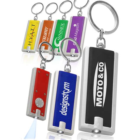 Custom Rectangle Light Keychains With Logo