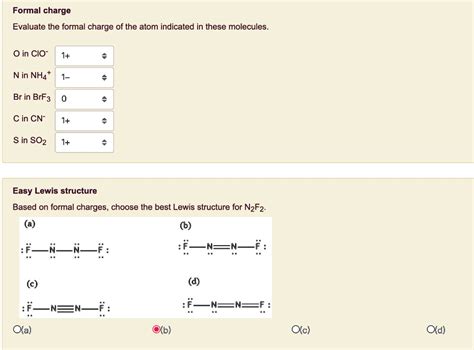 Solved Formal Charge Evaluate The Formal Charge Of The Atom Indicated