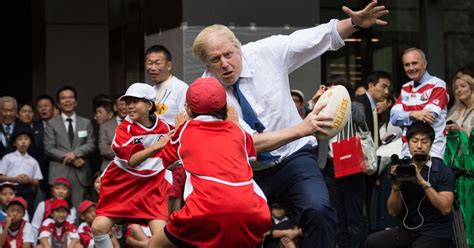 Boris Johnson Brutally Takes Out Japanese School Boy During Rugby