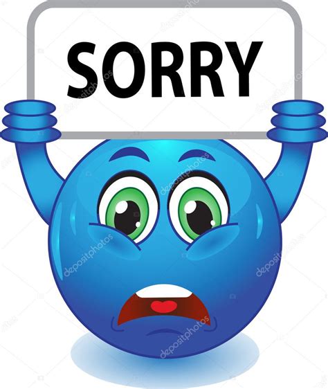Blue Smiley Apologizes — Stock Vector © Natalipopova 28876735