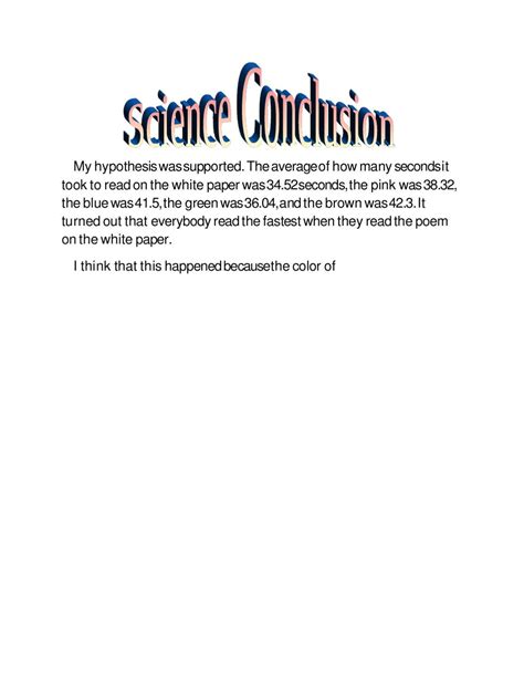 Science Fair Conclusion By Nanako Milkshake Issuu