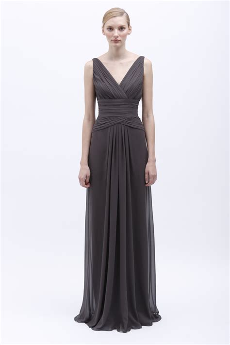 Monique Lhuillier Spring 2014 Bridesmaid Dress 0450134 Slate