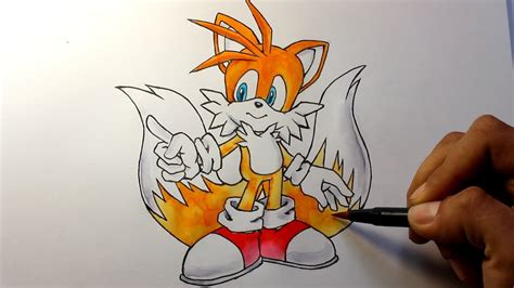 Wie Zeichnet Man Tails Sonic The Hedgehog Tutorial Tombow Dual