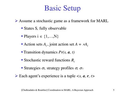 Ppt Coordination In Multiagent Reinforcement Learning A Bayesian
