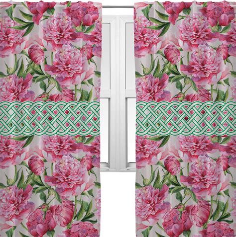 Watercolor Peonies Curtains 40x63 Panels Lined 2 Panels Per Set