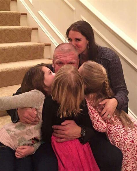 Paul Levesque With His Wife Stephanie And Their 3 Beautiful Daughters