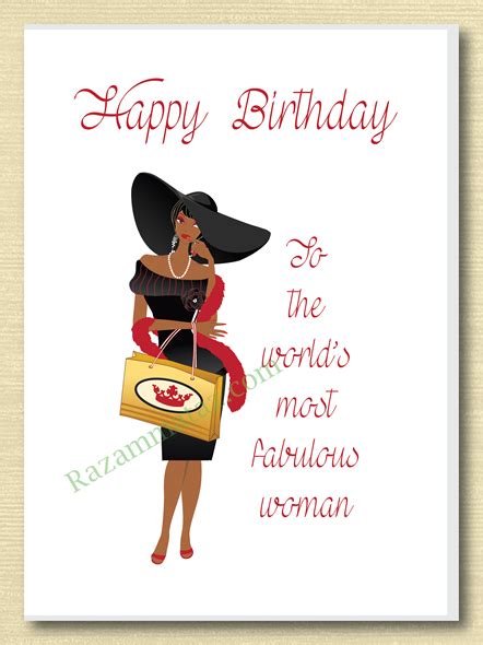 African American Female Birthday C Happy Birthday Black Happy