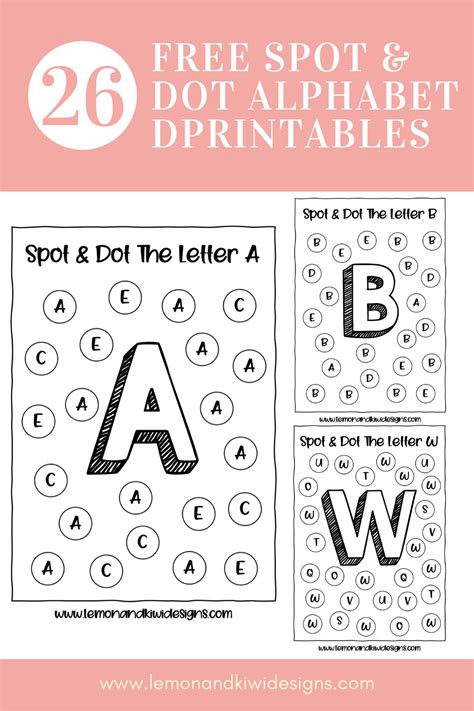 Alphabet Spot And Dot Printables Preschool Alphabet Printables