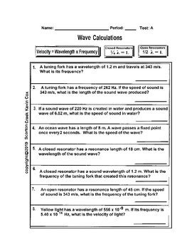 Wave speed, frequency, & wavelength practice problems bookmark file pdf calculating wave speed problems and answer key. Physical Science Wave Calculations Worksheet Answers - Ivuyteq