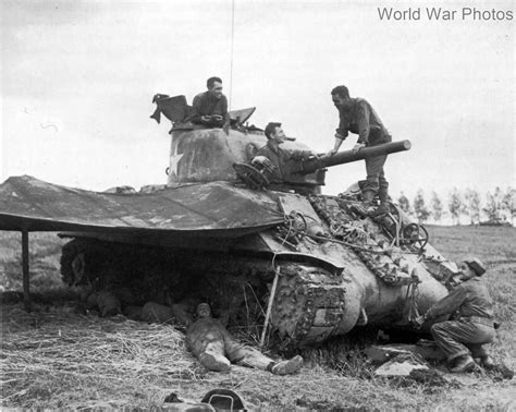 M4 Of The 37th Tank Battalion 4th Ad Near Chateau Salinas France 26