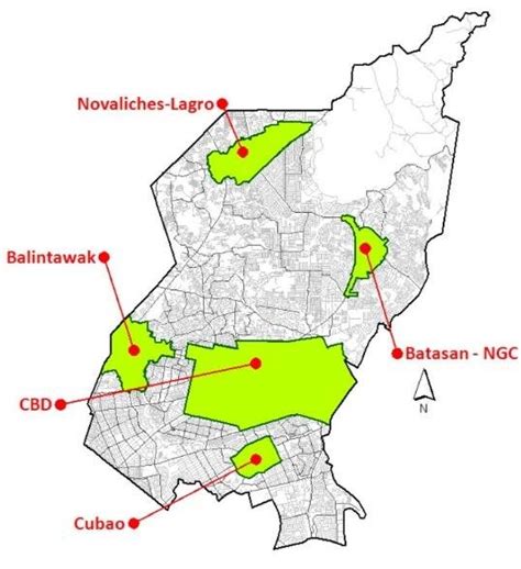 Map Of Quezon City Showing The Determined Central Business District And Download Scientific