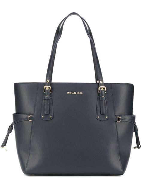 Michael Michael Kors Voyager Crossgrain Tote Bag In Black Lyst