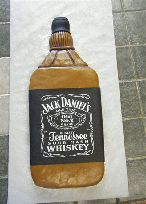 Jack Daniels Bottle Birthday Cake