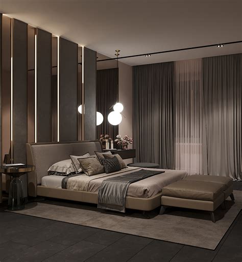 Bedroom In Contemporary Style Behance