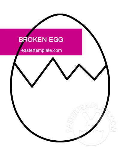 Cracked Egg Template Printable Easter Template