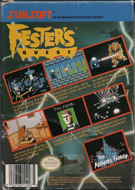 Festers Quest 1989 Nes Box Cover Art Mobygames