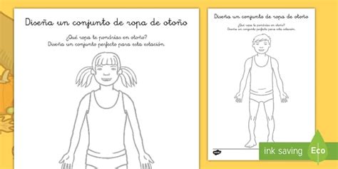 Ficha De Actividad Diseñar Un Conjunto De Ropa Otoño