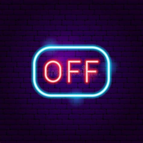 Off Sign Neon Label Stock Vector Illustration Of Label 144340017