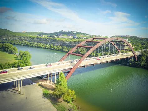 Aerial View Pennybacker Bridge Or 360 Bridge In Austin Texas U Stock
