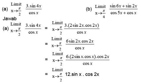 Limit Fungsi Trigonometri Materi Lengkap Matematika