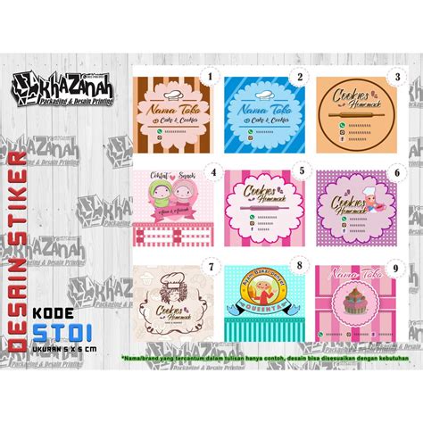 Cetak Sticker Label Makanan Custom Harga Murah Shopee Indonesia
