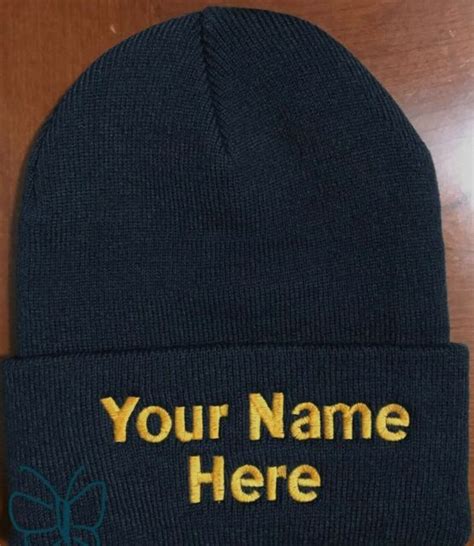 Custom Personalized Embroidered Beanie Embroidery Beanie Knit Cap W