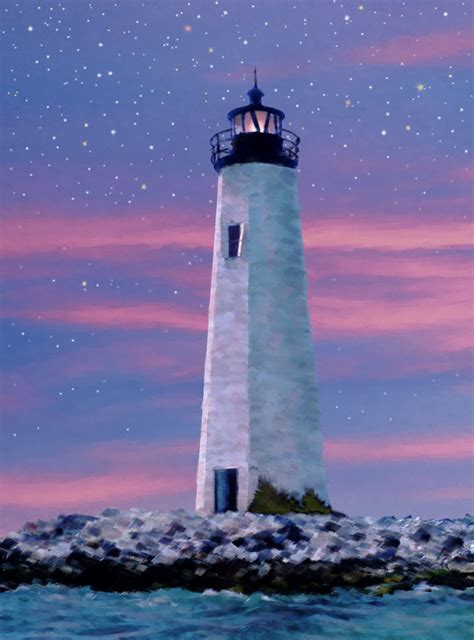 Lighthouse Sunset Painting At Explore Collection