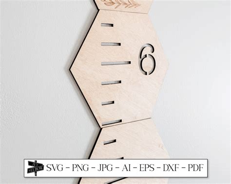 Growth Chart SVG Growth Ruler SVG Sublimation Designs Wall Ruler SVG
