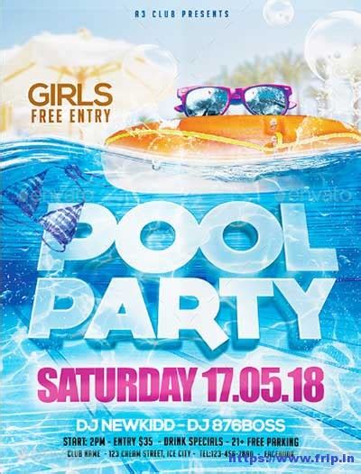 50 Best Summer Pool Party Flyer Print Templates 2020