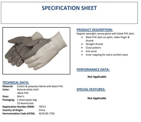 How To Make Product Specification Sheets Template Supplyia