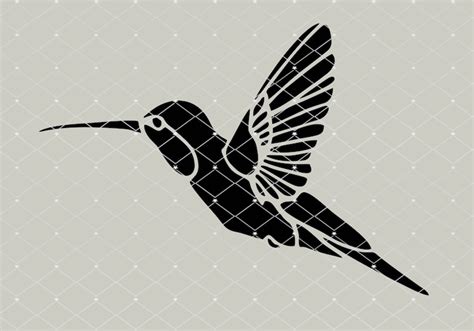 Hummingbird Stencil Various Sizes Etsy